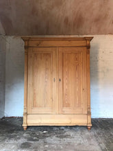 Load image into Gallery viewer, Antique Pine Wardrobe