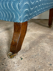 Victorian Slipper Chair - newly reupholstered