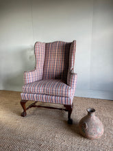 Load image into Gallery viewer, Tartan Wingback Armchair
