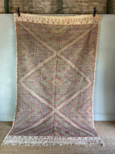 Load image into Gallery viewer, Large Cicim Kilim in muted red, blue, orange and green
