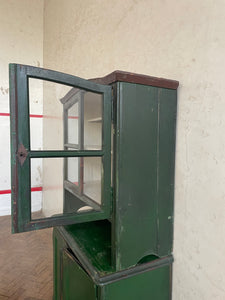 Antique Hungarian Glass Fronted Cabinet