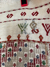 Load image into Gallery viewer, Large Cicim Kilim in muted red, blue, orange and green
