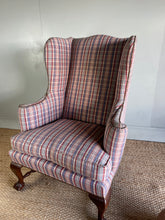 Load image into Gallery viewer, Tartan Wingback Armchair
