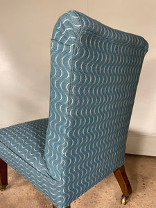 Victorian Slipper Chair - newly reupholstered