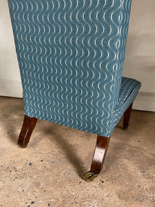 Victorian Slipper Chair - newly reupholstered