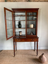 Load image into Gallery viewer, Regency Glazed Cabinet on Turned Legs
