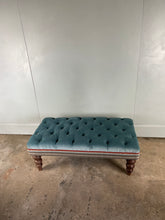 Load image into Gallery viewer, Velvet Button - topped Footstool
