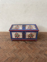 Load image into Gallery viewer, Bright Blue Hungarian Marriage Chest
