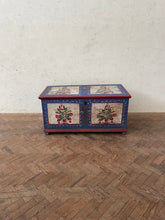 Load image into Gallery viewer, Bright Blue Hungarian Marriage Chest
