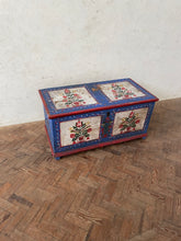 Load image into Gallery viewer, Bright Blue Hungarian Marriage Chest
