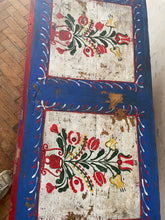 Load image into Gallery viewer, Bright Blue Hungarian Marriage Chest
