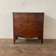 Load image into Gallery viewer, Georgian Mahogany Bow Fronted Chest of Drawers
