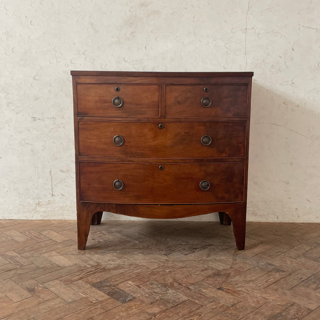 Georgian Mahogany Bow Fronted Chest of Drawers