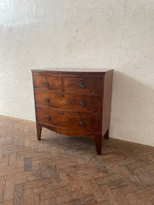 Georgian Mahogany Bow Fronted Chest of Drawers