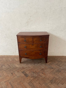 Georgian Mahogany Bow Fronted Chest of Drawers