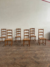 Load image into Gallery viewer, Set of Six Vintage Rush Seated Chairs *ON HOLD*
