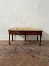Load image into Gallery viewer, An Edwardian rosewood and inlaid duet stool
