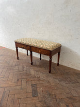 Load image into Gallery viewer, An Edwardian rosewood and inlaid duet stool
