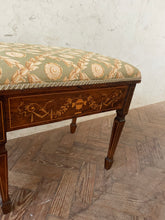 Load image into Gallery viewer, An Edwardian rosewood and inlaid duet stool
