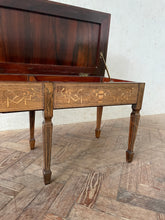 Load image into Gallery viewer, An Edwardian rosewood and inlaid duet stool
