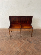 Load image into Gallery viewer, An Edwardian rosewood and inlaid duet stool
