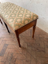 Load image into Gallery viewer, An Edwardian rosewood and inlaid duet stool
