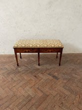 Load image into Gallery viewer, An Edwardian rosewood and inlaid duet stool
