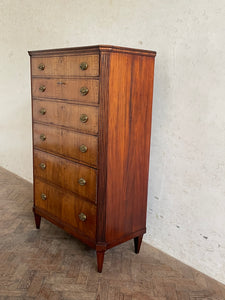 19th Century Dutch Walnut Tallboy Chest of Drawers