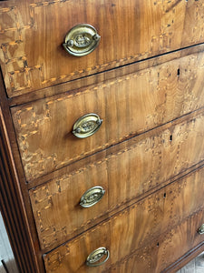 19th Century Dutch Walnut Tallboy Chest of Drawers