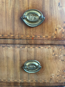 19th Century Dutch Walnut Tallboy Chest of Drawers