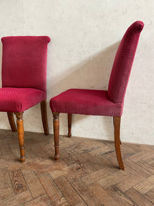 Set of Four, 1940s Oak Dining Chairs - for recovering