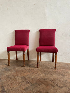 Set of Four, 1940s Oak Dining Chairs - for recovering