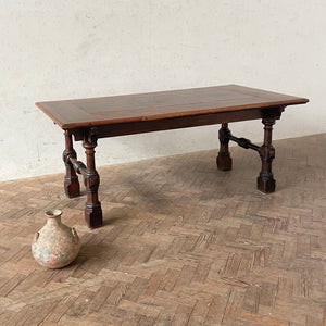 Early 20th Century Walnut Refectory Dining Table