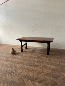 Early 20th Century Walnut Refectory Dining Table