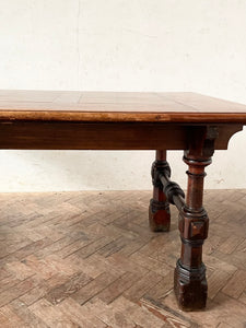 Early 20th Century Walnut Refectory Dining Table