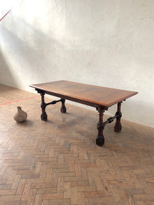 Early 20th Century Walnut Refectory Dining Table