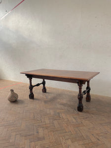 Early 20th Century Walnut Refectory Dining Table