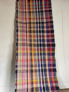 Checked Turkish Rag Runner