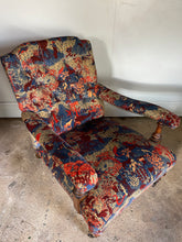Load image into Gallery viewer, Victorian Open Arm Chair - newly reupholstered
