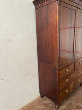 Load image into Gallery viewer, George III Mahogany Linen Press with Hanging Rail
