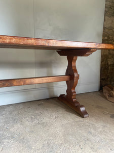 Large French Elm Dining Table