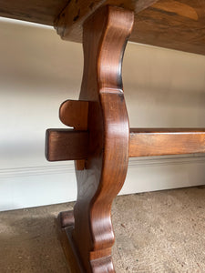 Large French Elm Dining Table