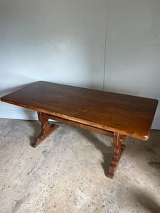 Large French Elm Dining Table
