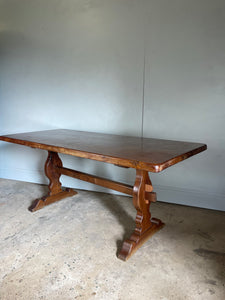 Large French Elm Dining Table