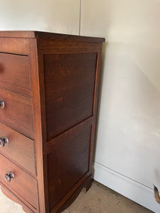 Victorian Oak Chest of Drawers with Mahogany Banding