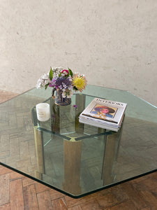 1970's Glass Coffee Table