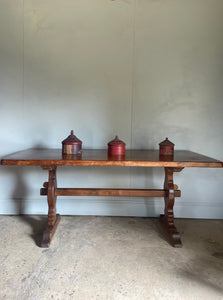 Large French Elm Dining Table