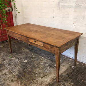 Antique French Cherry Wood  Kitchen Table