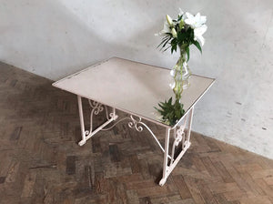 1930s Pink Glass Topped Table