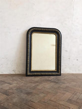 Load image into Gallery viewer, 19th Century Black &amp; Gold French Mirror
